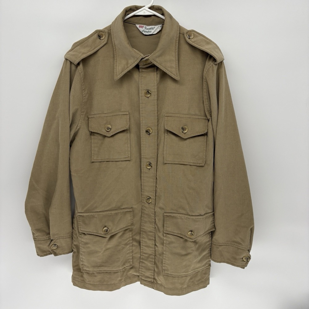 Vintage 70s Levis Pantella Corduroy Chore Jacket Point Collar Barn Retro Men L‎